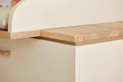PAIDI Wickelkommode »STIENE in Beige mit Eiche Massivholz, inkl. Wickelaufsatz, Spar-Set« bis 50 kg 2 Schubladen mit Soft-Close, 123 cm Breite, hochwertiger Wickeltisch 123 cm