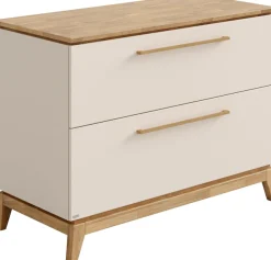 PAIDI Wickelkommode »STIENE in Beige oder Grau, 2 Schubladen mit Soft-Close, Vollauszug« bis 50 kg Kommode 123 cm Breite, geprüfte Sicherheit, Wickeltisch mit Massivholz 123 cm