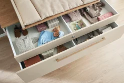 PAIDI Wickelkommode »STIENE in Beige oder Grau, 2 Schubladen mit Soft-Close, Vollauszug« bis 50 kg Kommode 123 cm Breite, geprüfte Sicherheit, Wickeltisch mit Massivholz 123 cm