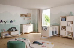 PAIDI Wickelkommode »STIENE in Beige oder Grau, 2 Schubladen mit Soft-Close, Vollauszug« bis 50 kg Kommode 123 cm Breite, geprüfte Sicherheit, Wickeltisch mit Massivholz 123 cm
