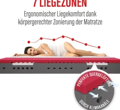 Paradies Kaltschaummatratze »Neuheit: Paradies Perfekta KS, 90x200, 140x200 cm & weitere Größen« 22 cm hoch Raumgewicht: 35 kg/m³ 1 Stk. tlg. Maximaler Komfort mit Memoryschaum und Klimaregulierung