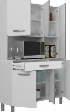 Parisot Buffet »Season 22, Made in Europe, viel Stauraum« B/H/T ca. 120x185x40, 1 Stk. tlg. 6 Türen, Regale, Arbeitsfläche, Schublade, ohne Elektrogeräte