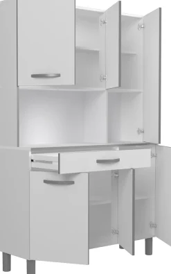 Parisot Buffet »Season 22, Made in Europe, viel Stauraum« B/H/T ca. 120x185x40, 1 Stk. tlg. 6 Türen, Regale, Arbeitsfläche, Schublade, ohne Elektrogeräte