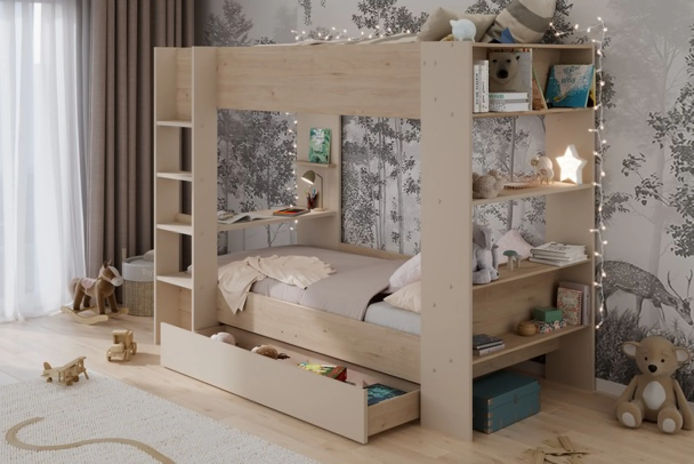 Parisot Etagenbett »Oasis 1« Set,4 Stellvarianten möglich, incl. 2 x Matratzenauflagen