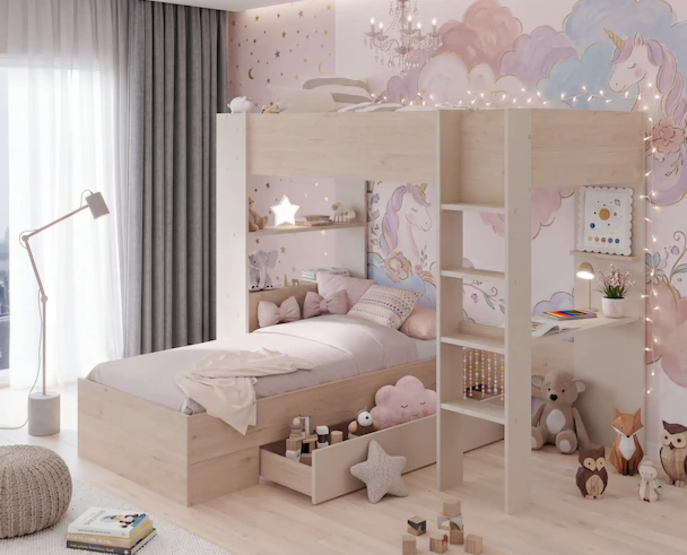 Parisot Etagenbett »Oasis 1« Set,4 Stellvarianten möglich, incl. 2 x Matratzenauflagen