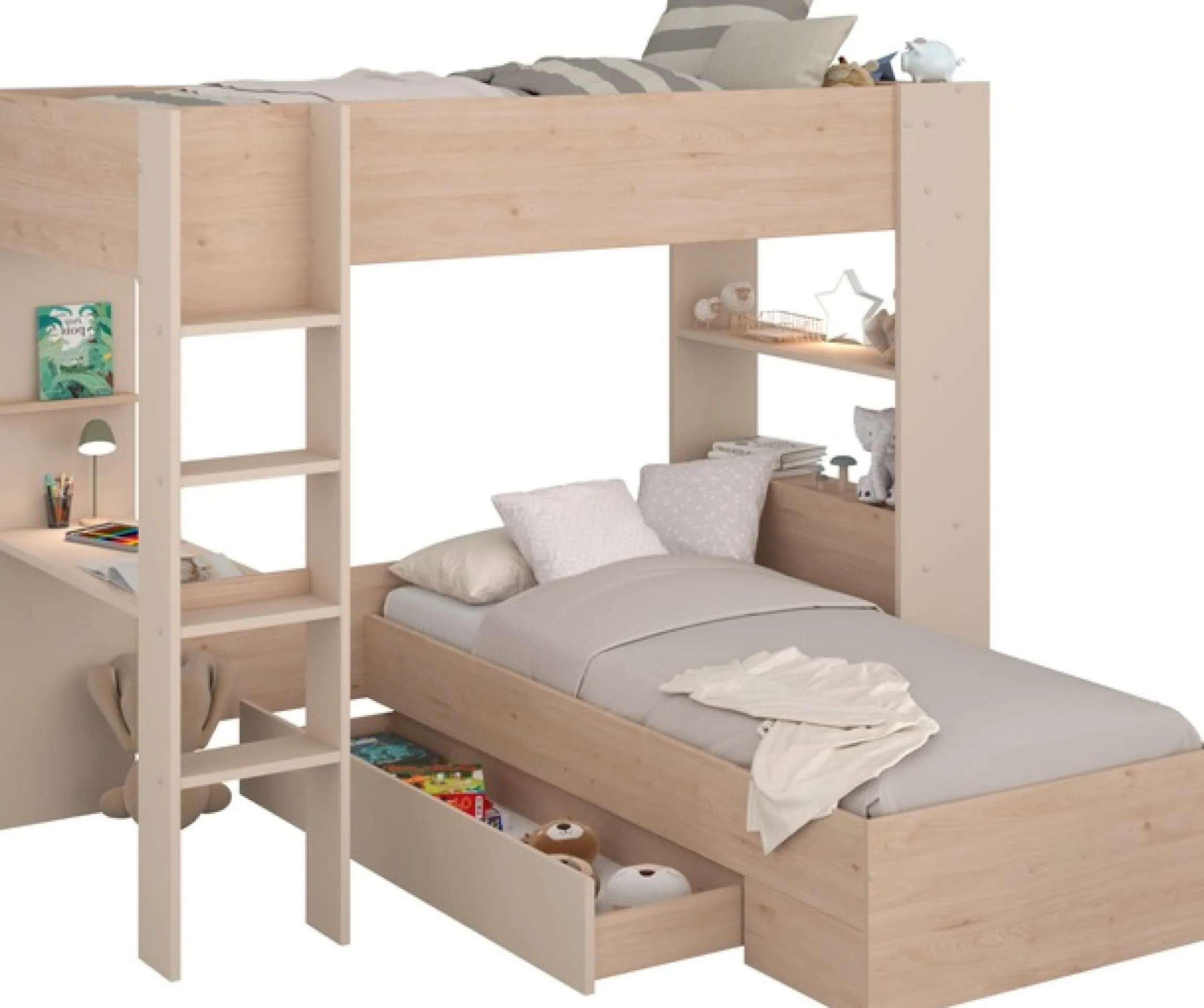 Parisot Etagenbett »Oasis 1« Set,4 Stellvarianten möglich, incl. 2 x Matratzenauflagen