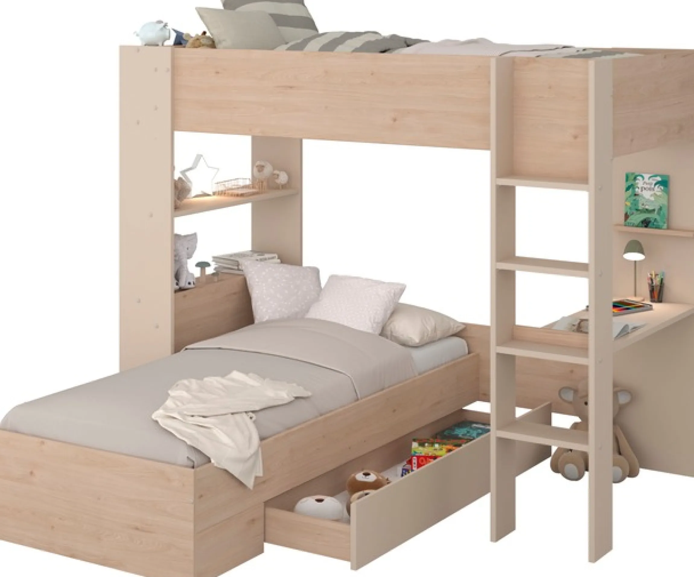 Parisot Etagenbett »Oasis 1« Set,4 Stellvarianten möglich, incl. 2 x Matratzenauflagen