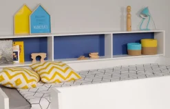 Parisot Etagenbett »Tam Tam, Stockbett, farbig hinterlegte Regale, mit Bettkasten« viel Stauraum, toll für kleine Räume, TOPSELLER!