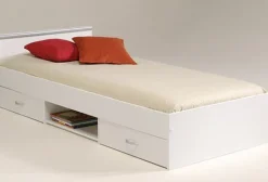 Parisot Funktionsbett »Stauraumbett,« teilbar in 2 Einzelbetten,in 2 Breiten, pflegeleichte Kunststoffoberfläche, mit extra Stauraum