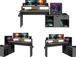 Parisot Gamingtisch »Work 11« Set, Ecklösung möglich, 2 Stk. tlg.