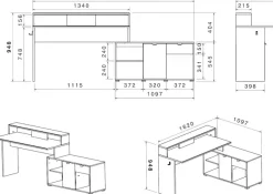 Parisot Gamingtisch »Work 11« Set, Ecklösung möglich, 2 Stk. tlg.