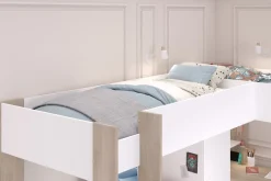 Parisot Hochbett »Alex, für 2 Kinder! Maximaler Stauraum, 2 Schreibtische« Doppeltes Hochbett, all in one Bett für 2!