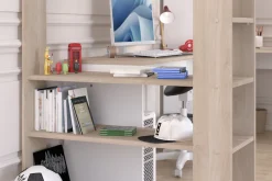 Parisot Hochbett »Alex, für 2 Kinder! Maximaler Stauraum, 2 Schreibtische« Doppeltes Hochbett, all in one Bett für 2!