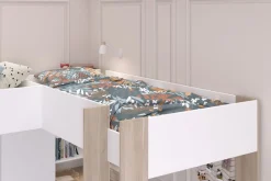 Parisot Hochbett »Alex, für 2 Kinder! Maximaler Stauraum, 2 Schreibtische« Doppeltes Hochbett, all in one Bett für 2!