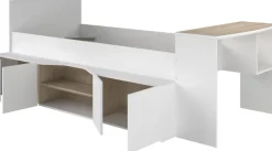 Parisot Hochbett »Cleo« 1 Stk. tlg. Schreibtisch beidseitig anbaubar, viel Stauraum, für Jungen & Mädchen