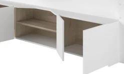 Parisot Hochbett »Cleo« 1 Stk. tlg. Schreibtisch beidseitig anbaubar, viel Stauraum, für Jungen & Mädchen