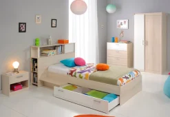 Parisot Jugendzimmer-Set »Charly 16« Set, mit Anstellregal, Nachttisch, Kleiderschrank und Schubkastenkommode, 5 Stk. tlg. mit einem Kleiderschrank