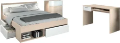 Parisot Jugendzimmer-Set »Most« Set, Bett mit Schubkästen, Schreibtisch und Schubkastenkommode, 3 Stk. tlg.
