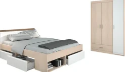 Parisot Jugendzimmer-Set »Most« Set, Bett mit Schubkästen und Kleiderschrank, 2 Stk. tlg.