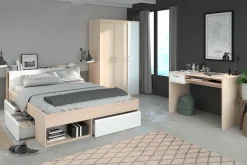 Parisot Jugendzimmer-Set »Most« Set, Bett mit Schubkästen, Kleiderschrank und Schreibtisch, 3 Stk. tlg.
