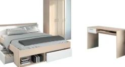 Parisot Jugendzimmer-Set »Most« Set, Bett mit Schubkästen, Kleiderschrank und Schreibtisch, 3 Stk. tlg.