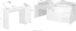 Parisot Jugendzimmer-Set »Parisot Milky 17« 2 Stk. tlg. halbhohes Hochbett