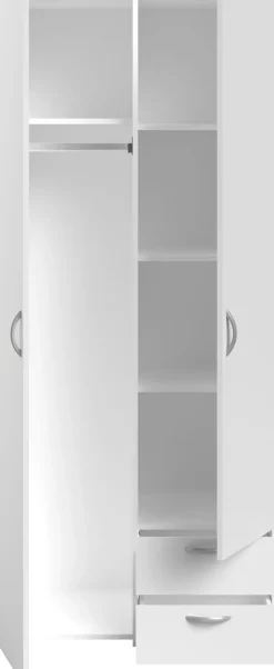 Parisot Jugendzimmer-Set »Parisot, Milky 12« 3 Stk. tlg. tolles halbhohes Hochbett, Kleiderschrank mit Mittelwand und Stauraum