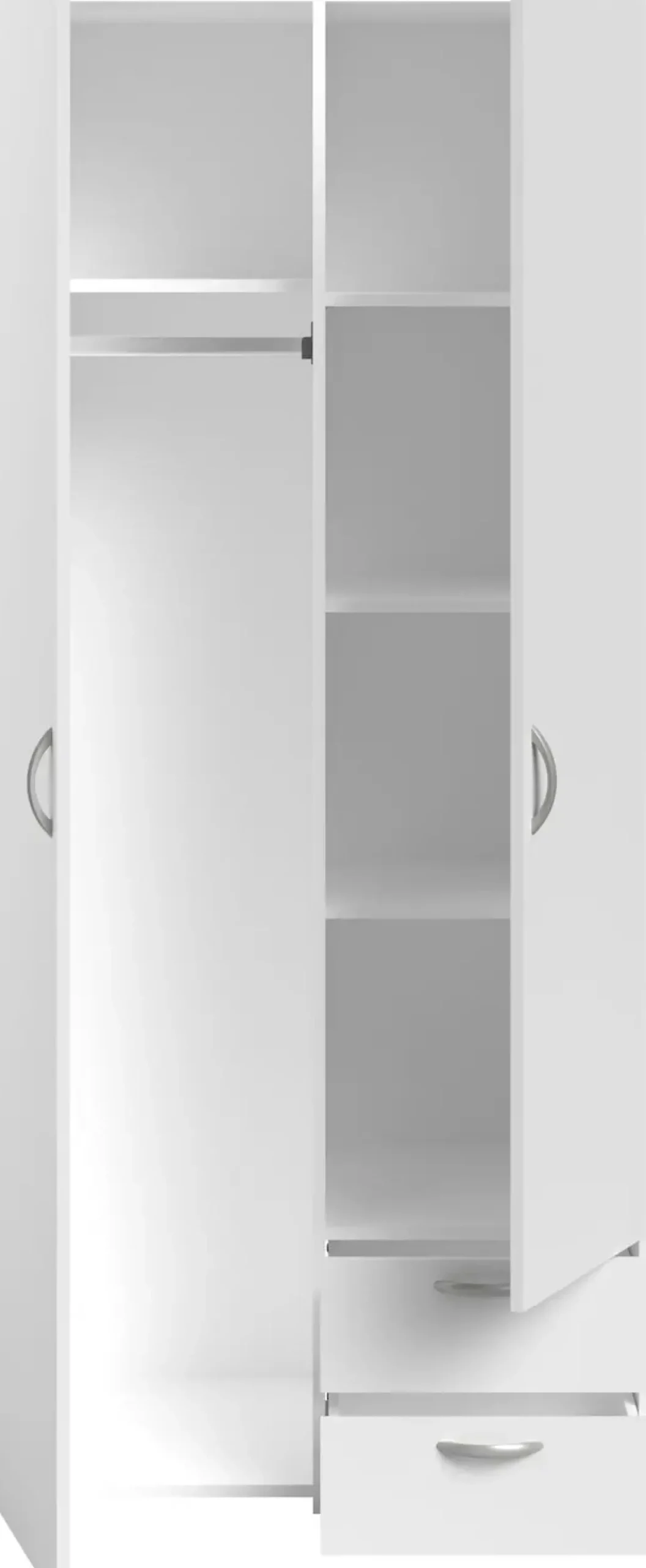 Parisot Jugendzimmer-Set »Parisot Milky 14« Bestehend aus halbhohem Hochbett und 2-trg. Kleiderschrank, 2 Stk. tlg.