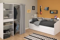 Parisot Jugendzimmer-Set »Parisot Sleep 11« Set, 2 tlg. Rückwand am Bett drehbar - Weiss oder Eiche