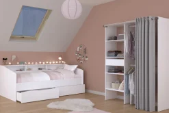 Parisot Jugendzimmer-Set »Parisot Sleep 11« Set, 2 tlg. Rückwand am Bett drehbar - Weiss oder Eiche