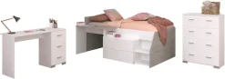 Parisot Jugendzimmer-Set »Parisot Milky 15« 3 Stk. tlg. viel Stauraum, halbhohes Hochbett