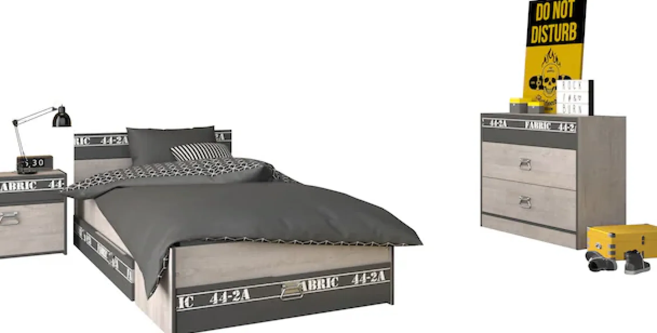 Parisot Jugendzimmer-Set »Parisot Fabric 14« Set, 4-teilig, 4 tlg.
