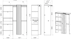 Parisot Jugendzimmer-Set »Parisot Sleep 13« Set, 5 tlg. Rückwand am Stauraumett drehbar - Weiß oder Eiche