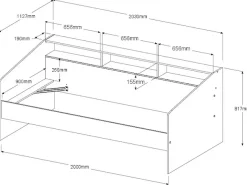 Parisot Jugendzimmer-Set »Parisot Sleep 13« Set, 5 tlg. Rückwand am Stauraumett drehbar - Weiß oder Eiche