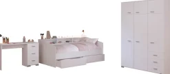 Parisot Jugendzimmer-Set »Sleep 42« Set, 4 Stk. tlg. Rückwände der Fächer am Bett drehbar