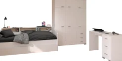 Parisot Jugendzimmer-Set »Sleep 42« Set, 4 Stk. tlg. Rückwände der Fächer am Bett drehbar