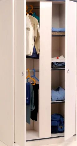 Parisot Jugendzimmer-Set »Smoozy« Set, Stauraumbett, Nachttisch, Kleiderschrank und Schubkastenkommode, 4 Stk. tlg.