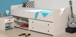 Parisot Jugendzimmer-Set »Smoozy« Set, Stauraumbett, Nachttisch und Kleiderschrank, 3 Stk. tlg.