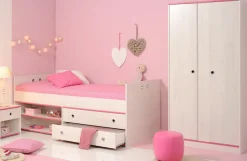 Parisot Jugendzimmer-Set »Smoozy« Set, Stauraumbett, Nachttisch und Kleiderschrank, 3 Stk. tlg.