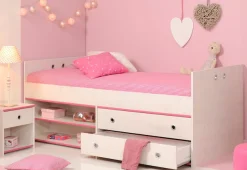 Parisot Jugendzimmer-Set »Smoozy« Set, Stauraumbett, Nachttisch und Kleiderschrank, 3 Stk. tlg.