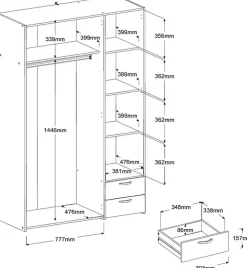 Parisot Kleiderschrank »Daily 12« 1 Stk. tlg.