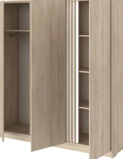 Parisot Kleiderschrank Packung, 1 Stk. tlg. Einsatz am Kleiderschrank drehbar von Eiche Nachbildung auf Weiss