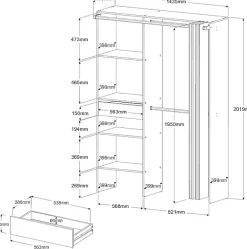Parisot Mehrzweckschrank »Bari 2« Packung, 1 Stk. tlg.