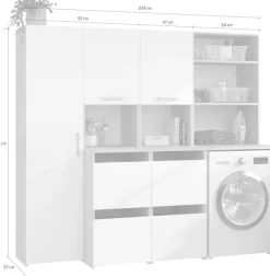 Parisot Mehrzweckschrank-Set »Laundry 3« Set, 3 Stk. tlg.