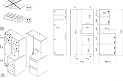 Parisot Mehrzweckschrank-Set »Laundry 3« Set, 3 Stk. tlg.