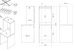 Parisot Mehrzweckschrank-Set »Laundry 2« Set, 3-teilig, 5 Stk. tlg.