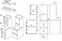 Parisot Mehrzweckschrank-Set »Laundry 4« Set, 4 Stk. tlg.