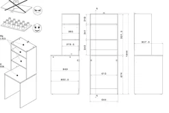 Parisot Mehrzweckschrank-Set »Laundry 4« Set, 4 Stk. tlg.