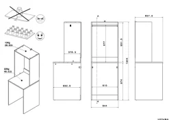 Parisot Mehrzweckschrank-Set »Laundry 1« Komplett-Set, 4 Stk. tlg.