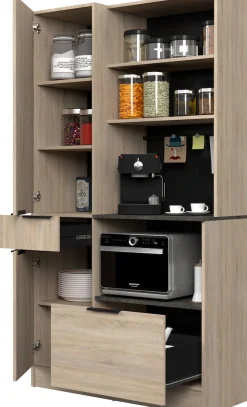 Parisot Schrank-Set »,Breite 300 cm, ohne E-Geräte« variabel stellbar, mit Kabeldurchlass,melaminharzbeschichtet, 6 Stk. tlg.